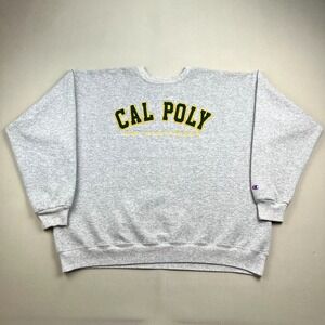 Vintage Cal Poly SLO Sweatshirt Adult XL Gray Champion San Luis Obispo College